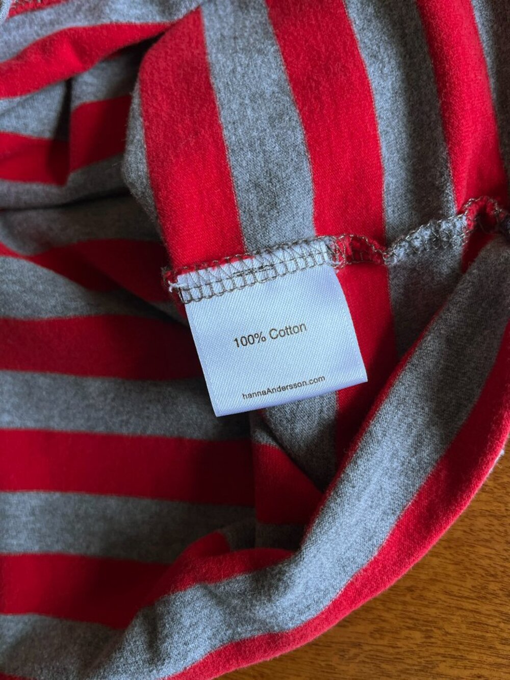 Hanna Andersson red stripe shirt 120 - Picture 5 of 7